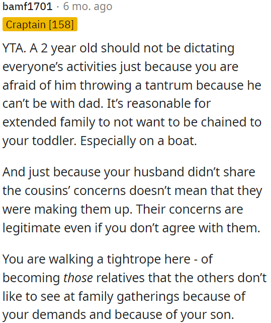 Just because her husband didn't share the cousins' concerns doesn't mean they were making them up.