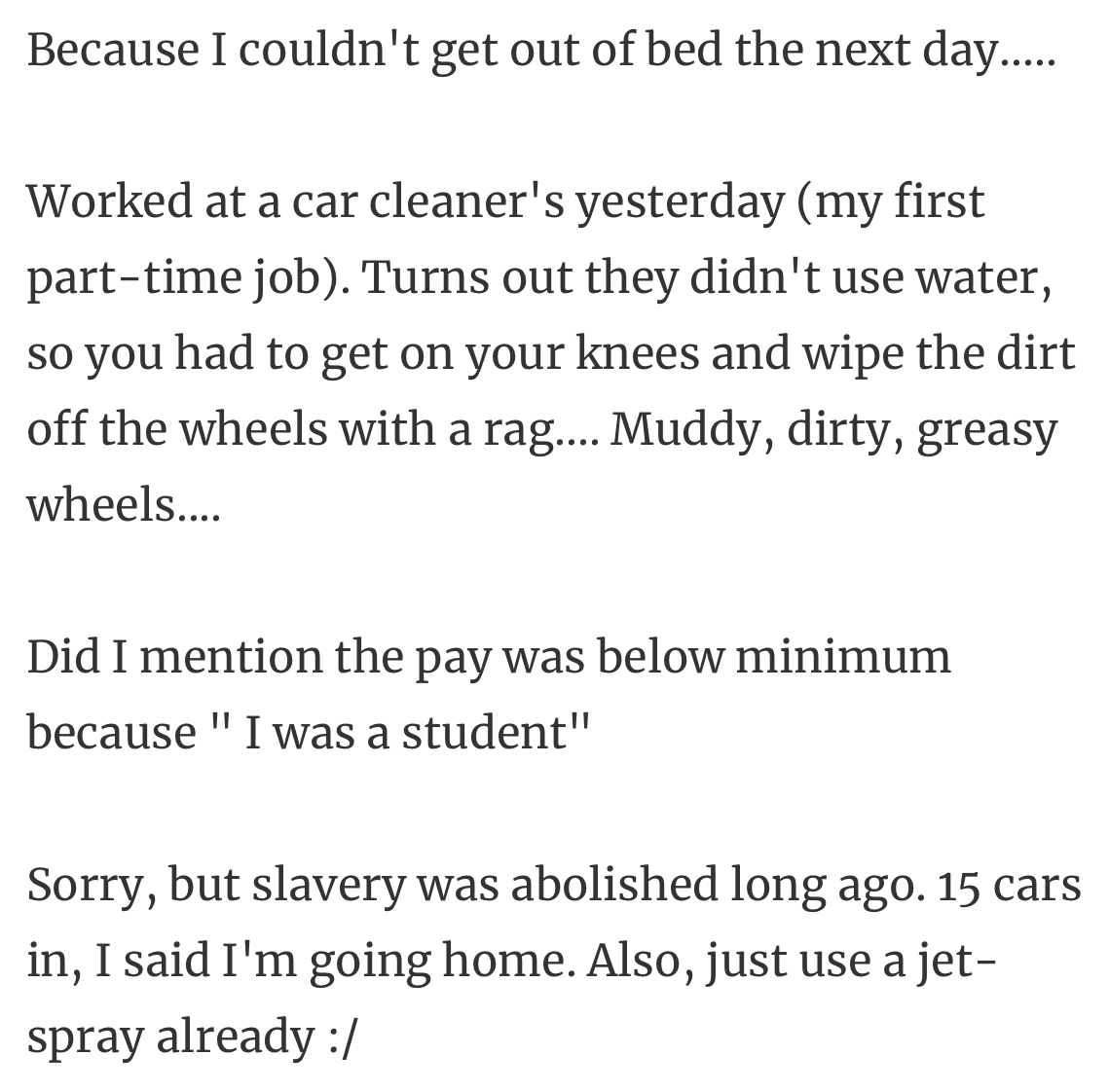 29. Sounds like a nightmare, not a job.