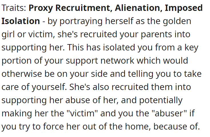 Traits: Proxy Recruitment, Alienation, Imposed Isolation