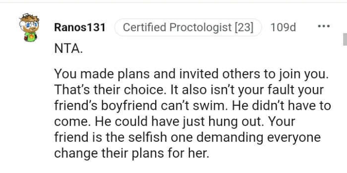 He did not have to come