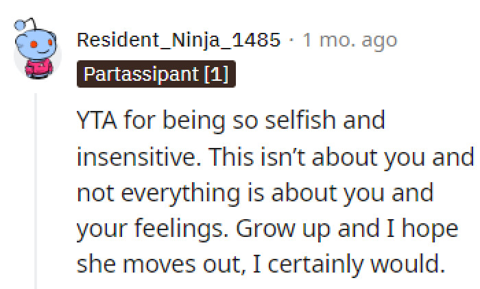 Selfish and insensitive