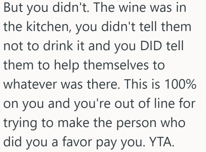 If nothing was off limits, some people see the responsibility staying with the host.