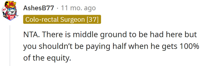 Another Redditor believes the OP is right.