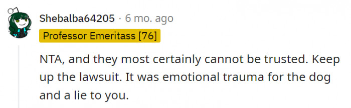 4. After what they did, it would be hard to trust OP's in-laws again