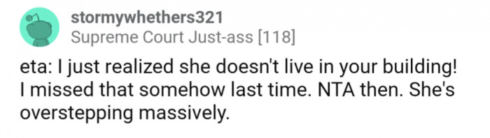 The neighbor doesn't even *live* there