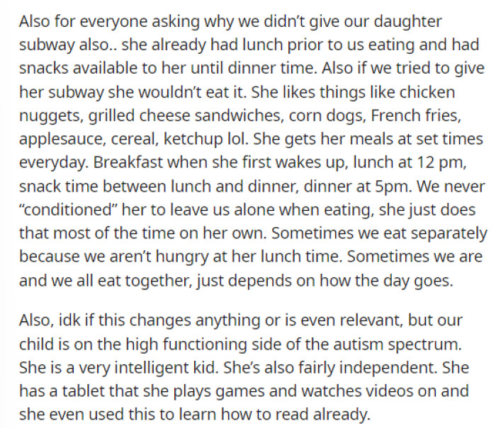 He provided several edits and explained more about the situation and why they did or didn't do certain things.