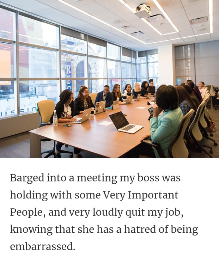 24. My boss hates to be embarrassed