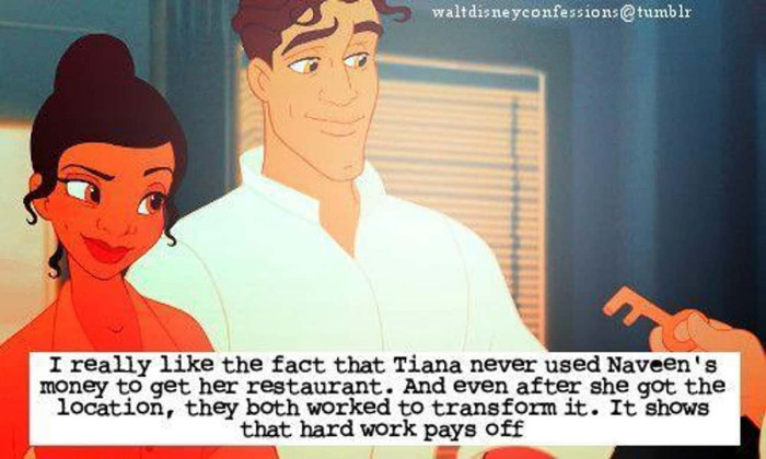 4. Tiana proves that hard work pays off