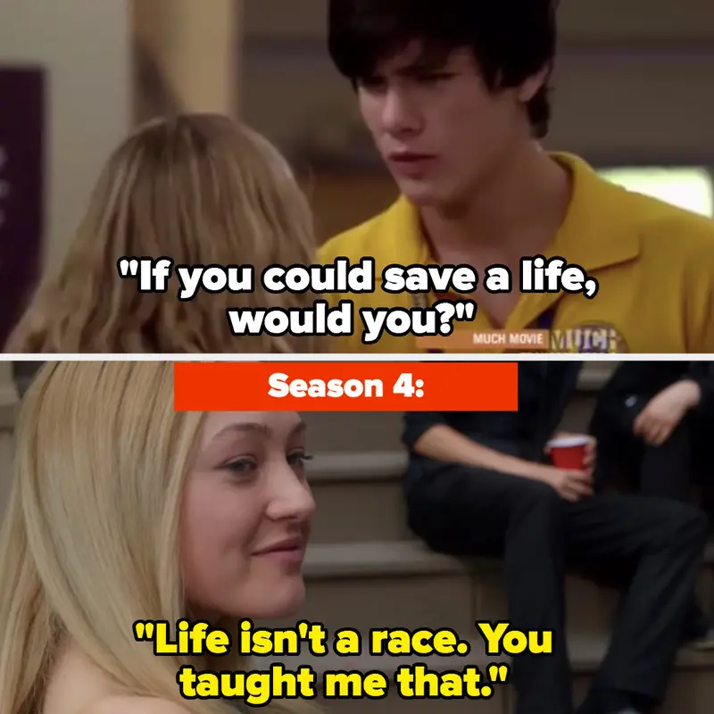 12. On Degrassi: Next Class, when Maya's last line imitated Zig's.