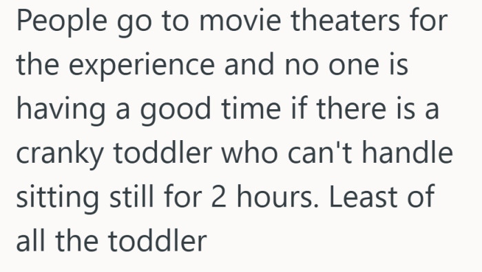 The focus shifts to comfort for everyone involved, including the child.