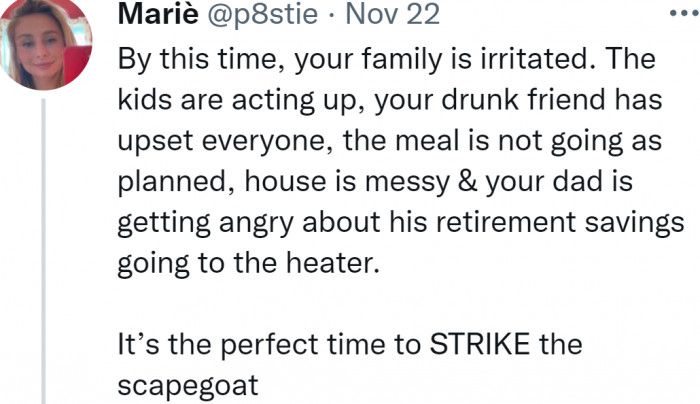 If you follow all the instructions, now you can use a scapegoat.