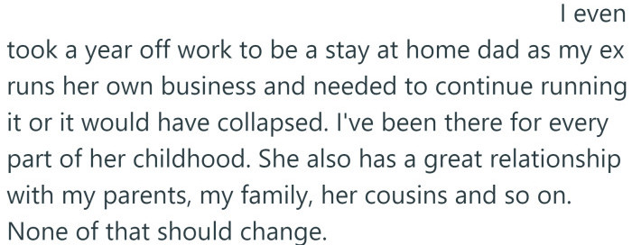 He doesn't want anything to change.