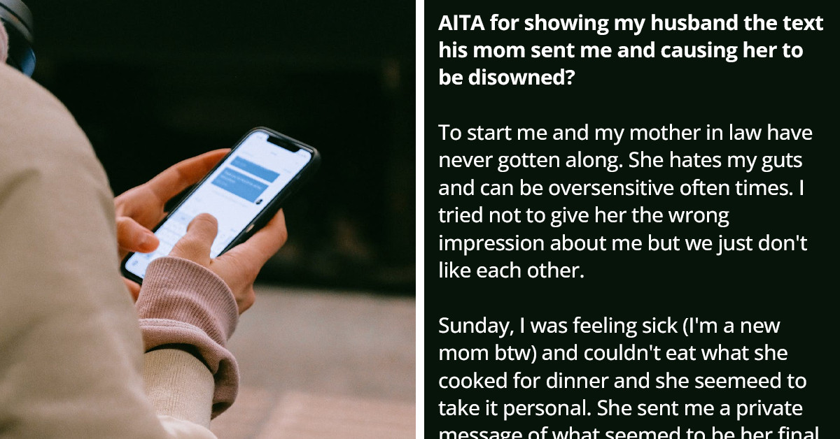 This Woman Showed Her Husband a Nasty Text She Received from His Mother, and All Hell Broke Loose
