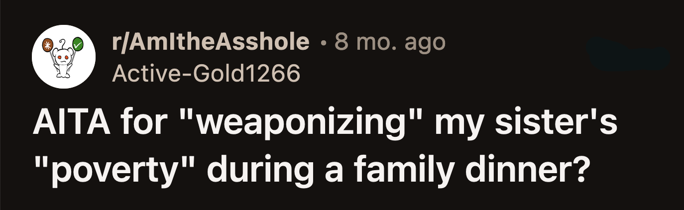 Her sister's advice was for OP to manifest a positive love story instead of starting a relationship with negativity, which manifests failure.