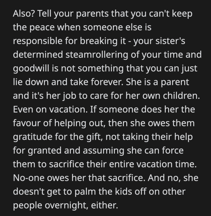 OP shouldn't have to keep his thoughts to himself when all of this drama is not his fault.