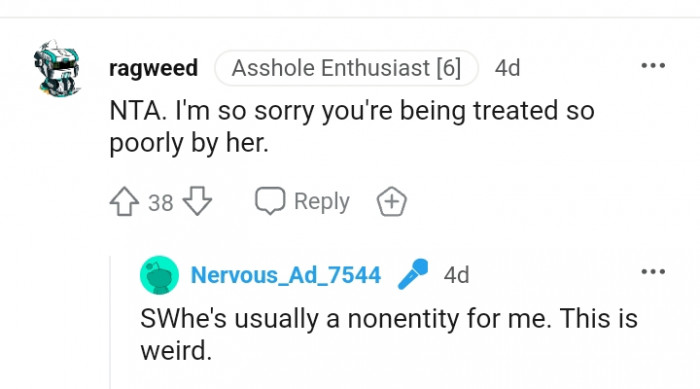 This Redditor is sorry for what the OP has gone through