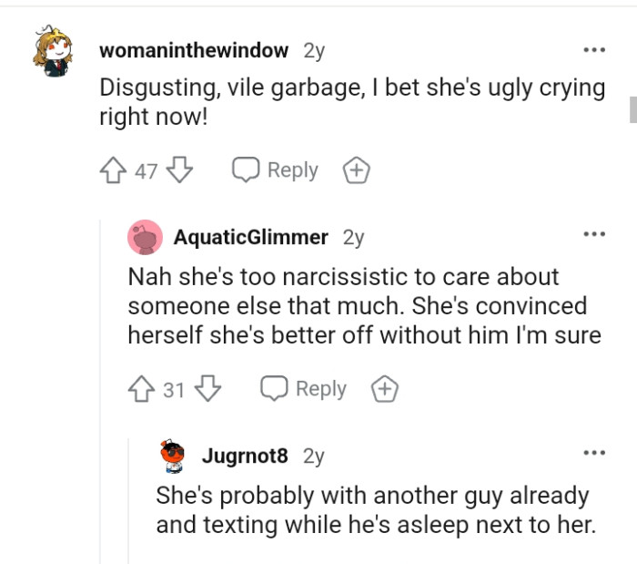 She might be ugly crying right now