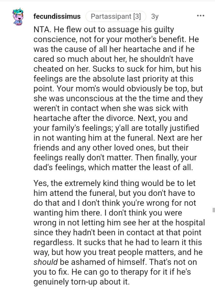 She was unconscious at a time and they weren't in contact