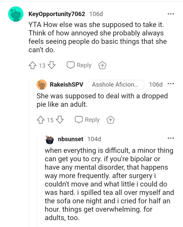 How else was she supposed to take it?