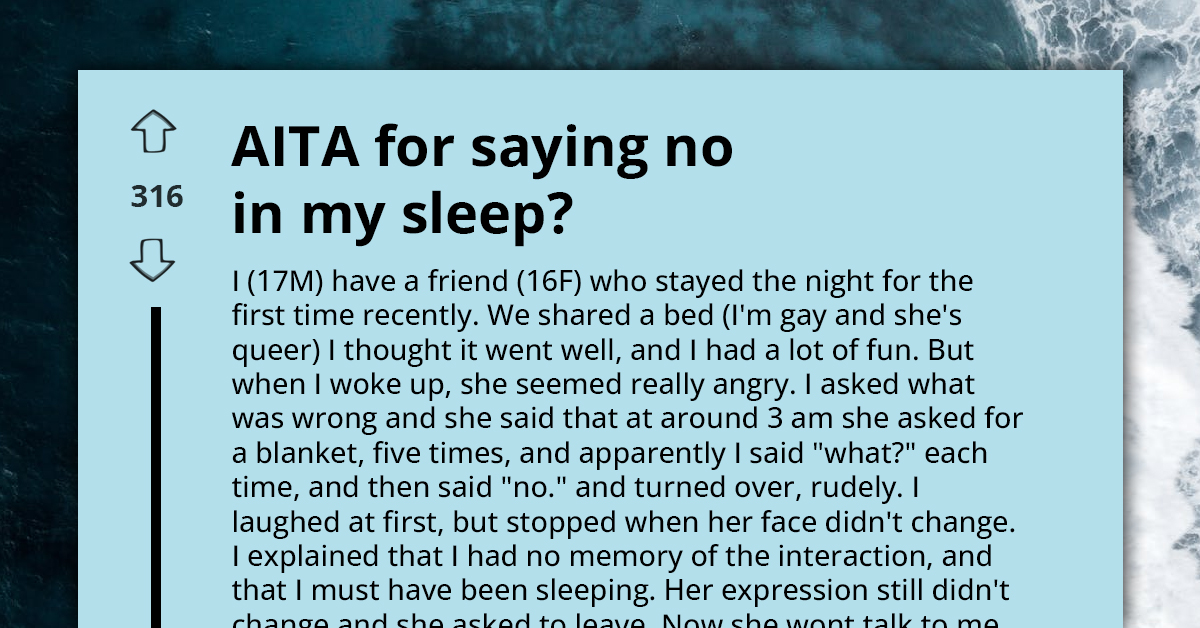 AITA For Saying No In My Sleep