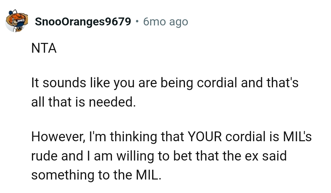 The OP is being cordial and that's all that matters