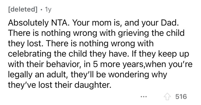 “There is nothing wrong with celebrating the child they have.”