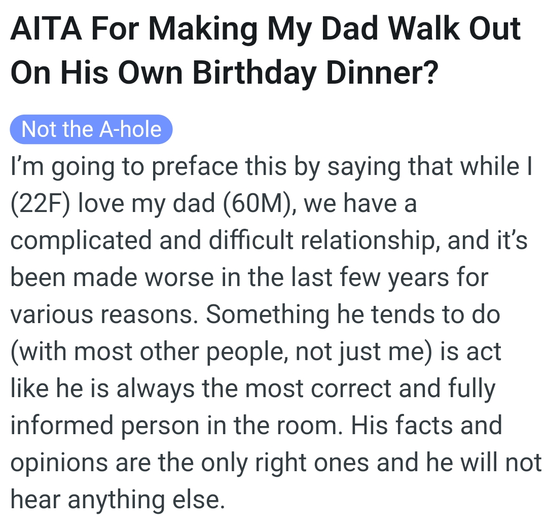 The OP kicks off his story