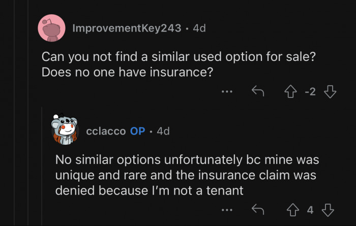 OP's bike was unique and rare, therefore not easily replaceable.