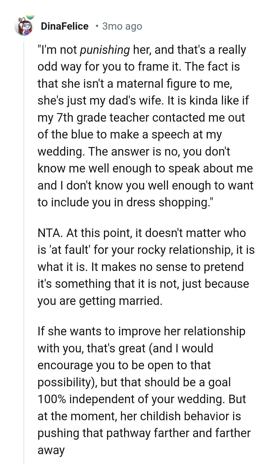 Being included in the dress shopping