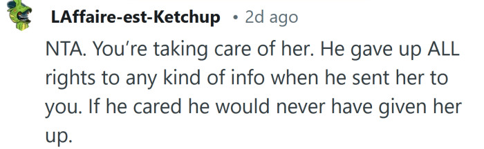 He gave up his rights.