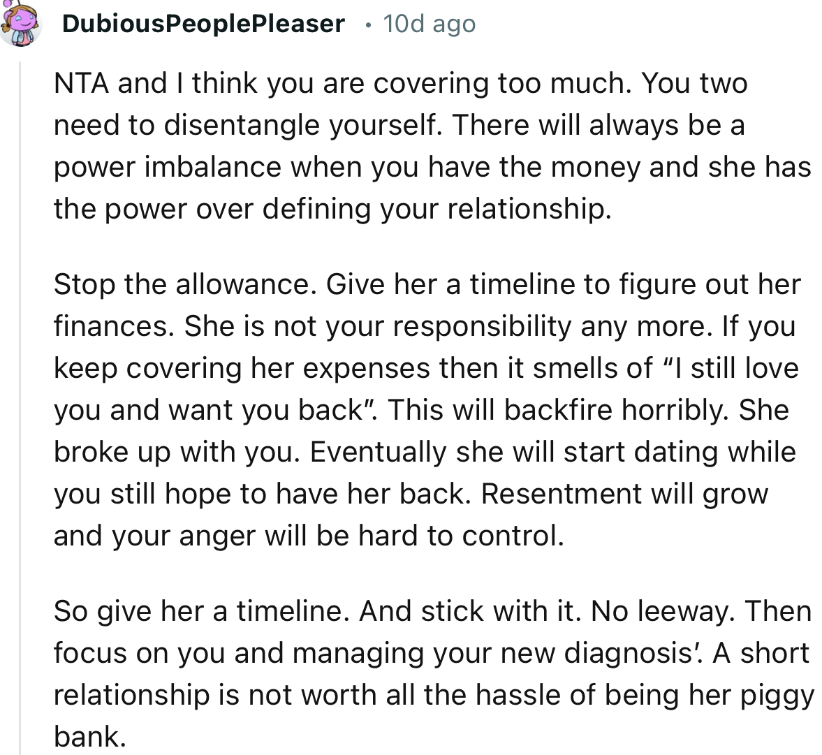 “NTA and I Think You Are Covering Too Much. You Two Need to Disentangle Yourselves.”