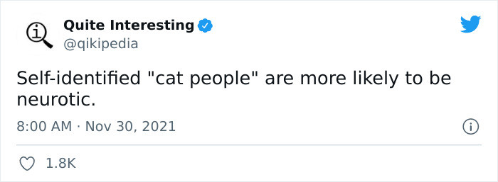 27. The self-identified cat people