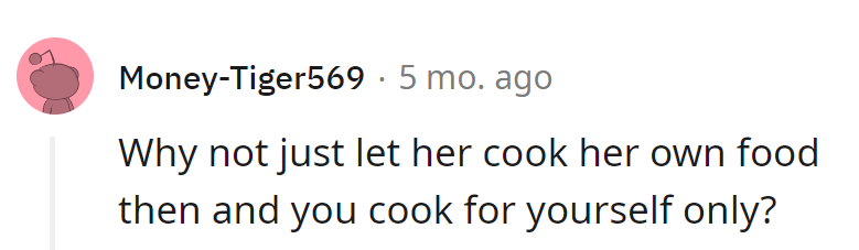 Suggested a solo culinary show, now contemplating a kitchen for one. Chef's independence, anyone?
