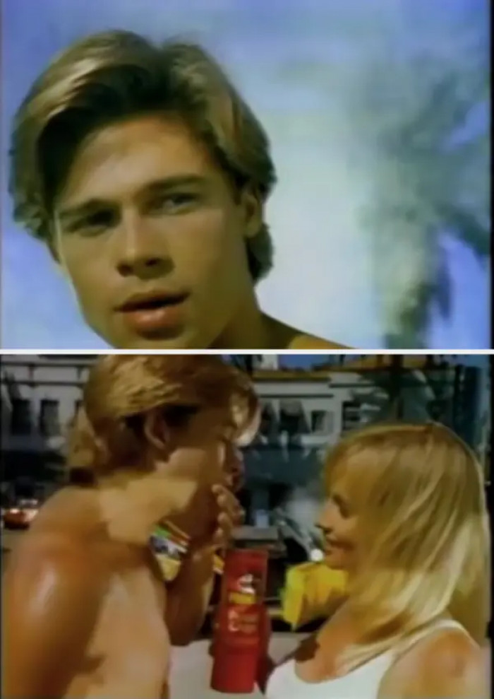 19. Brad Pitt started out by doing Pringles commercials in 1988.