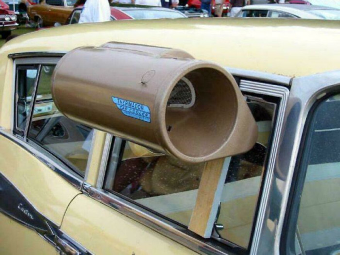 16. An early automobile air conditioner