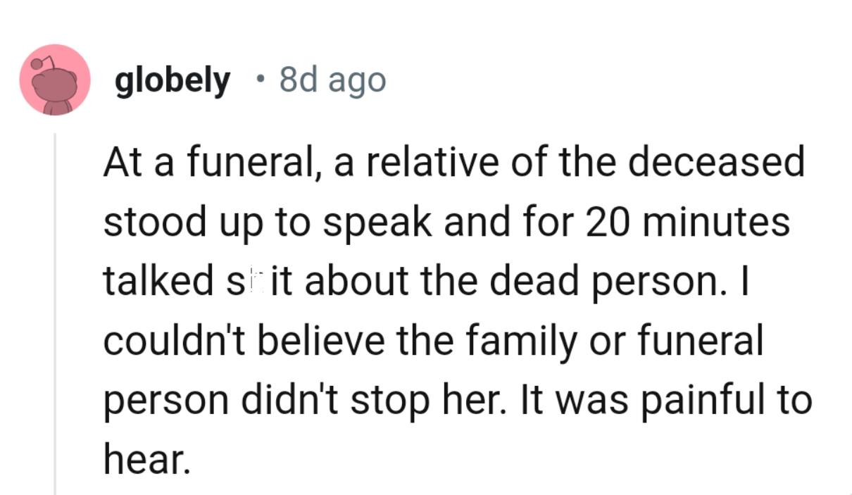 27. It was painful to hear