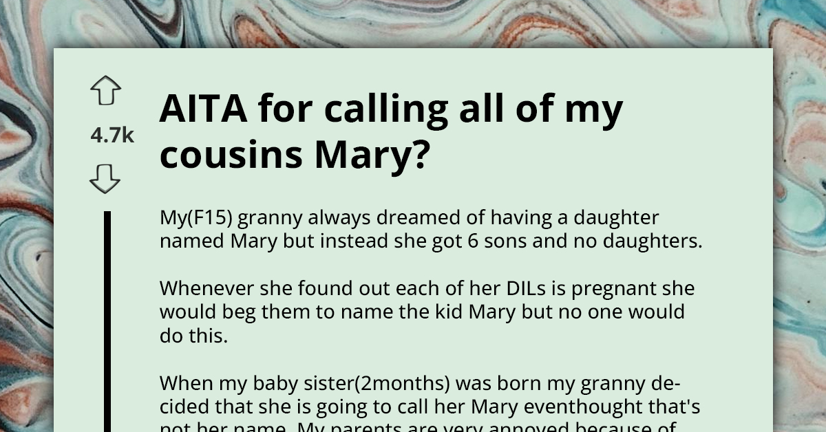 Teen Puts An End To Grandma's Insistence On Misnaming Her Baby Sister