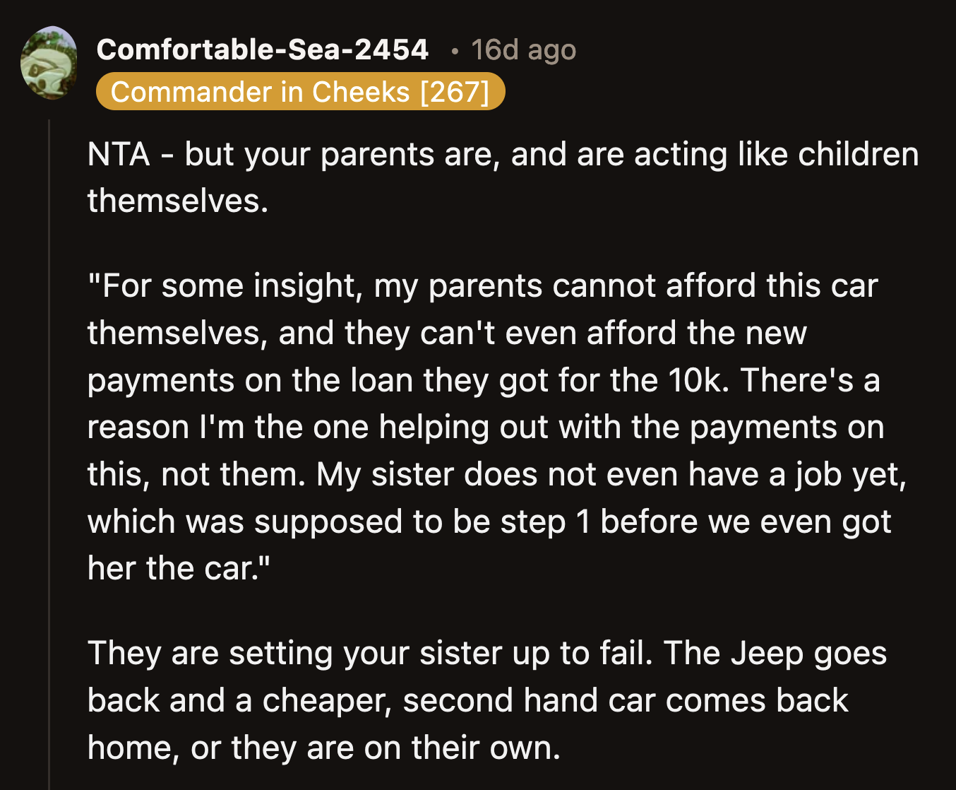 Can they even return the brand-new car?