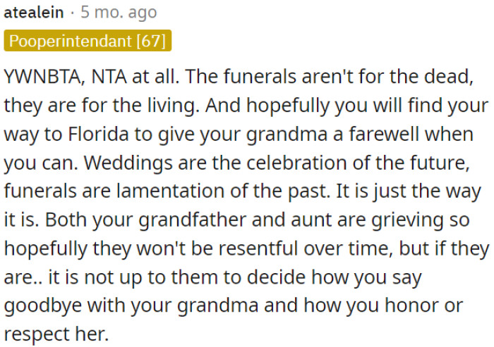 Attending her best friend's wedding doesn't make her a bad person.