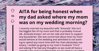 Groom's Honesty About Whereabouts of His Mom on His Wedding Morning Gets Reaction He Didn't Expect