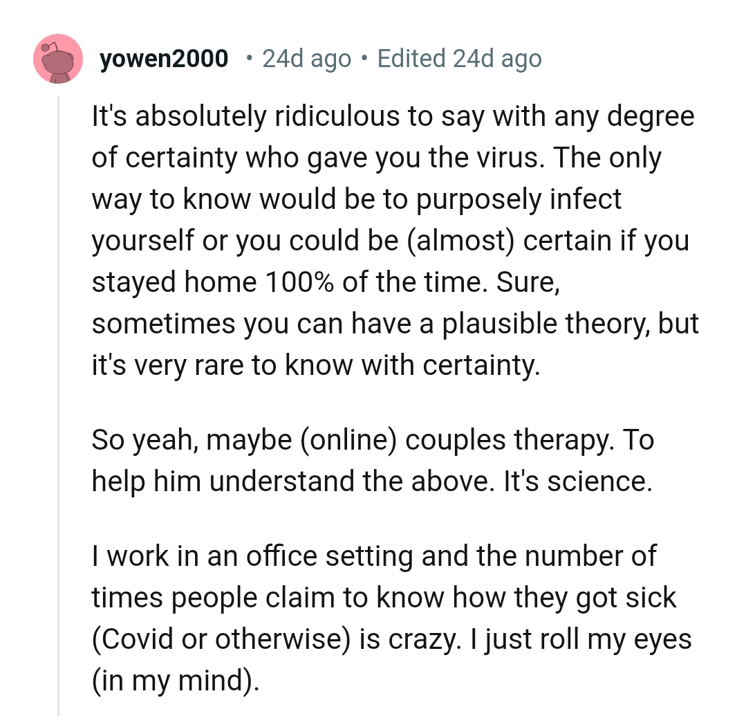 The Redditor reveals the only way to know