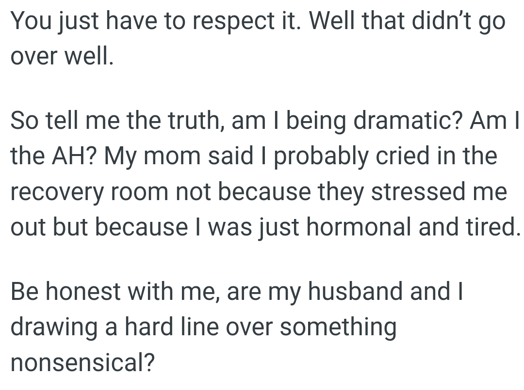 They just have to respect it