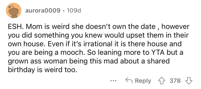 Both OP and his mom should take some of the blame.