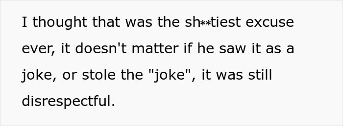 It was still disrespectful