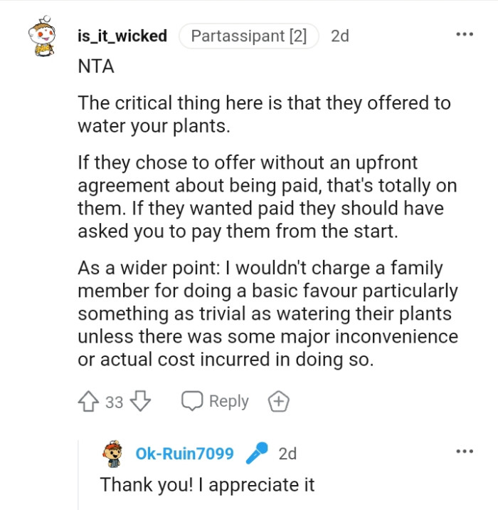 The critical thing is that they were the ones who offered to help