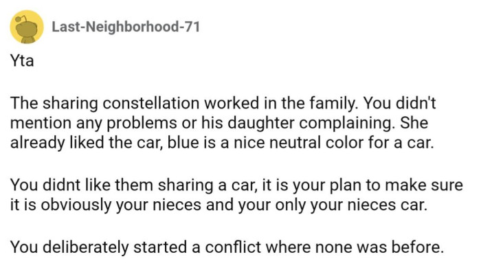 OP deliberately started a conflict where there was none