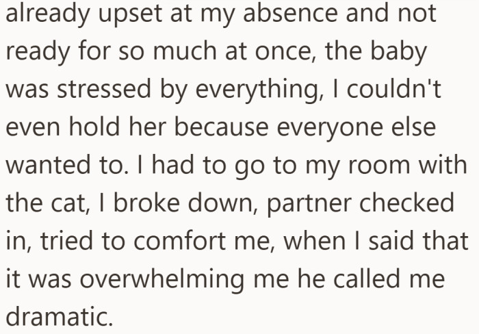 What should have been a quiet moment turned into something overwhelming, and she was left alone with it.