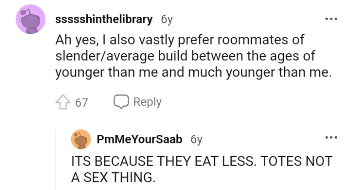 Preferring Roommates That Are Slender or Average Build
