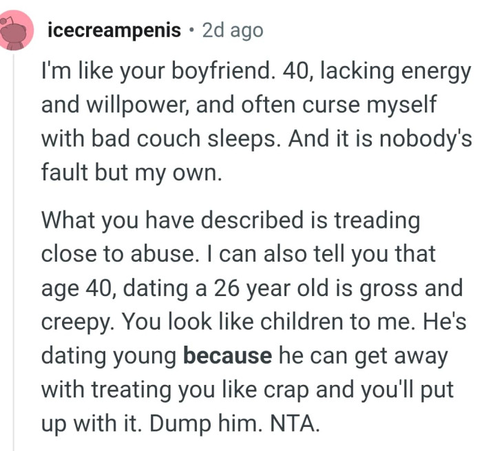 From a Redditor who is like OP's boyfriend