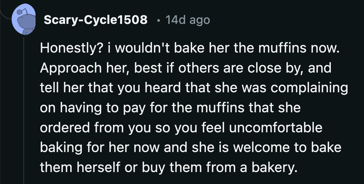 Did OP end up delivering the order after all the advice from Redditors?